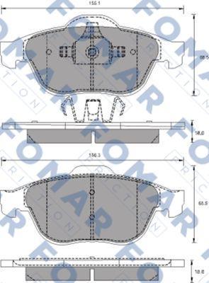 FOMAR Friction FO 686281 - Bremsbelagsatz, Scheibenbremse alexcarstop-ersatzteile.com