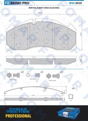 FOMAR Friction FO 683981 - Bremsbelagsatz, Scheibenbremse alexcarstop-ersatzteile.com