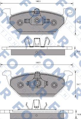 FOMAR Friction FO 687681 - Bremsbelagsatz, Scheibenbremse alexcarstop-ersatzteile.com