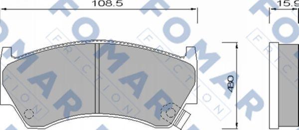 FOMAR Friction FO 639981 - Bremsbelagsatz, Scheibenbremse alexcarstop-ersatzteile.com