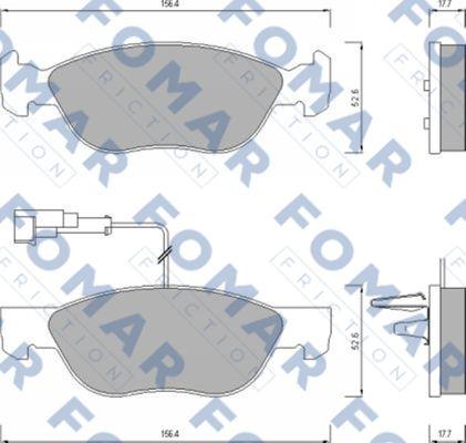 FOMAR Friction FO 635081 - Bremsbelagsatz, Scheibenbremse alexcarstop-ersatzteile.com