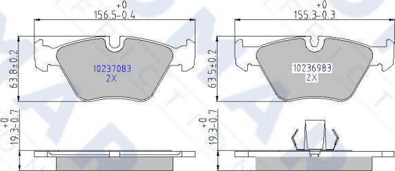 FOMAR Friction FO 636981 - Bremsbelagsatz, Scheibenbremse alexcarstop-ersatzteile.com