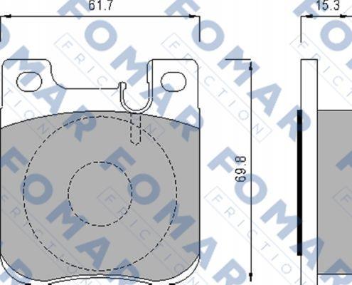 FOMAR Friction FO 631781 - Bremsbelagsatz, Scheibenbremse alexcarstop-ersatzteile.com