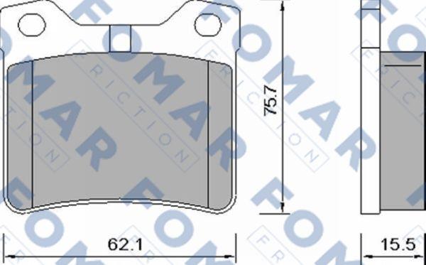 FOMAR Friction FO 638681 - Bremsbelagsatz, Scheibenbremse alexcarstop-ersatzteile.com