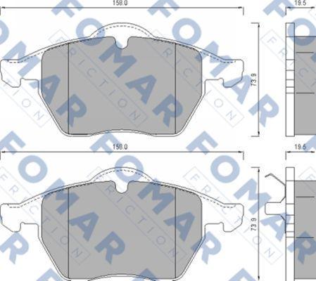 FOMAR Friction FO 625181 - Bremsbelagsatz, Scheibenbremse alexcarstop-ersatzteile.com