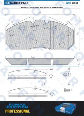 FOMAR Friction FO 674881 - Bremsbelagsatz, Scheibenbremse alexcarstop-ersatzteile.com