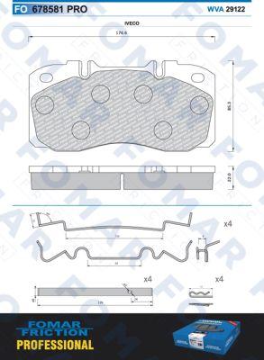 FOMAR Friction FO 678581 - Bremsbelagsatz, Scheibenbremse alexcarstop-ersatzteile.com