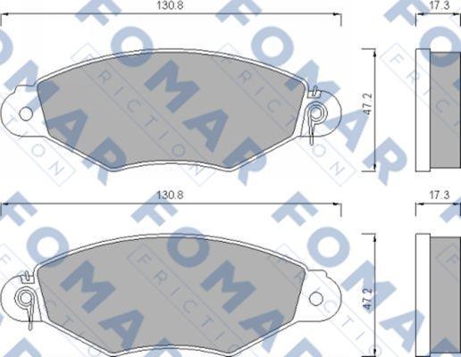 FOMAR Friction FO 673281 - Bremsbelagsatz, Scheibenbremse alexcarstop-ersatzteile.com