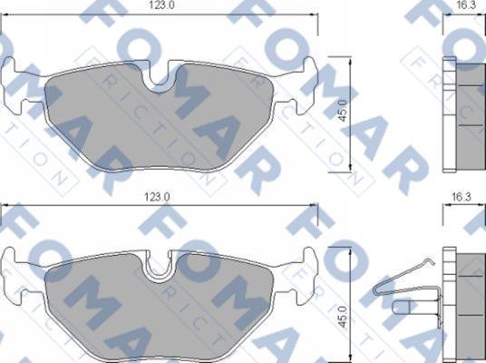 FOMAR Friction FO 672781 - Bremsbelagsatz, Scheibenbremse alexcarstop-ersatzteile.com