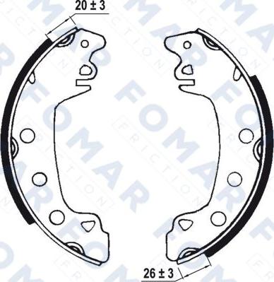 FOMAR Friction FO 0426 - Bremsbackensatz alexcarstop-ersatzteile.com