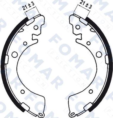 FOMAR Friction FO 0549 - Bremsbackensatz alexcarstop-ersatzteile.com