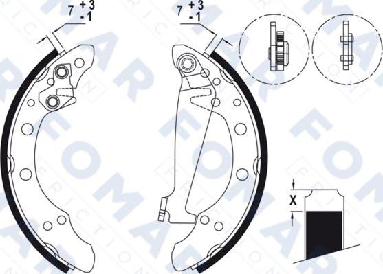 FOMAR Friction FO 0571 - Bremsbackensatz alexcarstop-ersatzteile.com