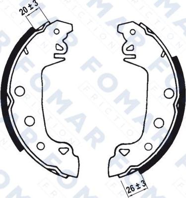 FOMAR Friction FO 0114 - Bremsbackensatz alexcarstop-ersatzteile.com