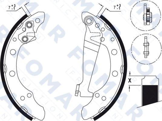 FOMAR Friction FO 0344 - Bremsbackensatz alexcarstop-ersatzteile.com