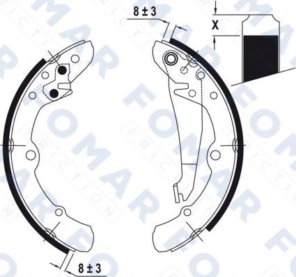 FOMAR Friction FO 0342 - Bremsbackensatz alexcarstop-ersatzteile.com