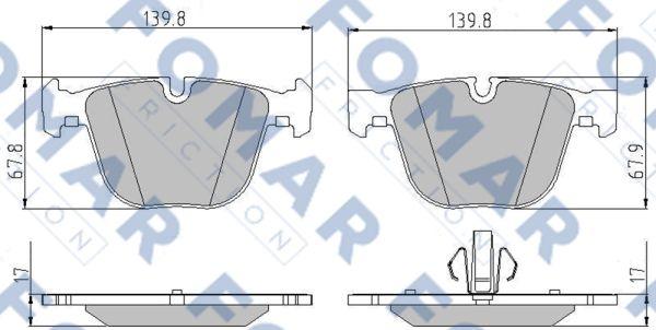 FOMAR Friction FO 895081 - Bremsbelagsatz, Scheibenbremse alexcarstop-ersatzteile.com