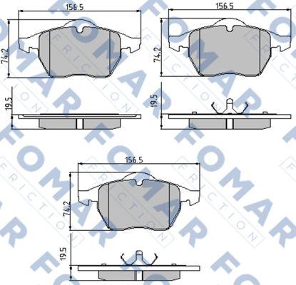 FOMAR Friction FO 838181 - Bremsbelagsatz, Scheibenbremse alexcarstop-ersatzteile.com