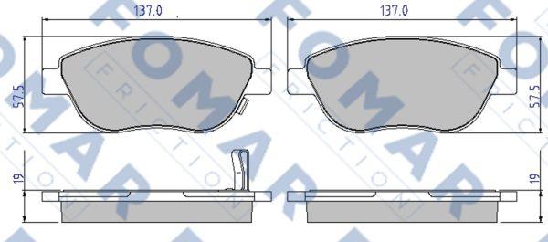 FOMAR Friction FO 827581 - Bremsbelagsatz, Scheibenbremse alexcarstop-ersatzteile.com