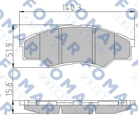 FOMAR Friction FO 872581 - Bremsbelagsatz, Scheibenbremse alexcarstop-ersatzteile.com