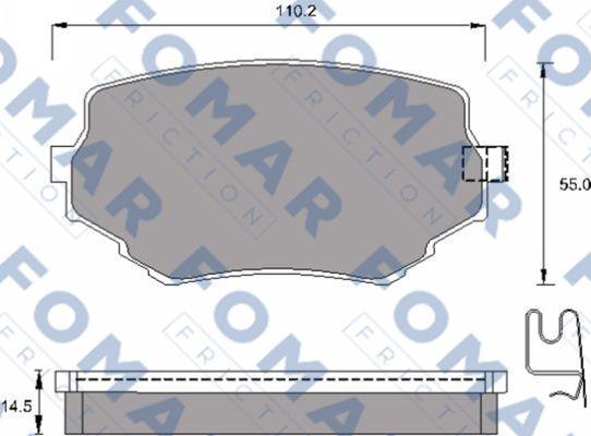 FOMAR Friction FO 792881 - Bremsbelagsatz, Scheibenbremse alexcarstop-ersatzteile.com