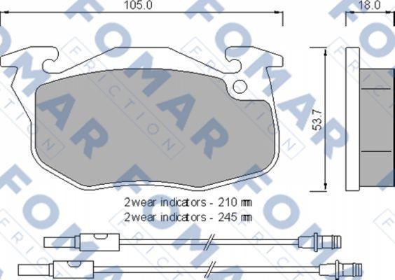 FOMAR Friction FO 769481 - Bremsbelagsatz, Scheibenbremse alexcarstop-ersatzteile.com