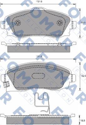 FOMAR Friction FO 783481 - Bremsbelagsatz, Scheibenbremse alexcarstop-ersatzteile.com