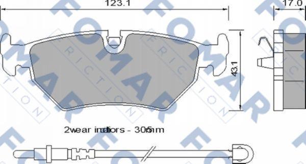 FOMAR Friction FO 729281 - Bremsbelagsatz, Scheibenbremse alexcarstop-ersatzteile.com