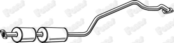 Fonos 614198 - Mittelschalldämpfer alexcarstop-ersatzteile.com