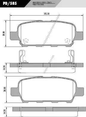 FRAS-LE PD/585 - Bremsbelagsatz, Scheibenbremse alexcarstop-ersatzteile.com