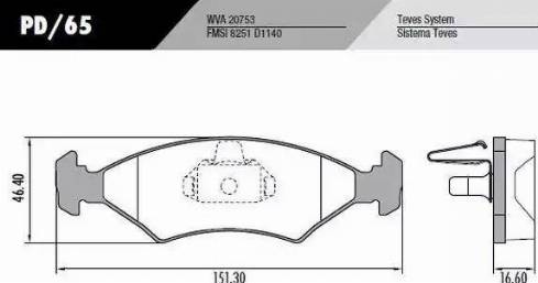 FRAS-LE PD65 - Bremsbelagsatz, Scheibenbremse alexcarstop-ersatzteile.com