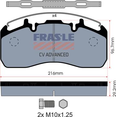 FRAS-LE PD/195-K019-CV - Bremsbelagsatz, Scheibenbremse alexcarstop-ersatzteile.com