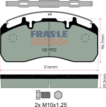 FRAS-LE PD/195-K019-HD - Bremsbelagsatz, Scheibenbremse alexcarstop-ersatzteile.com