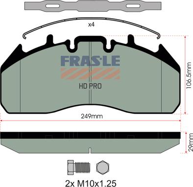 FRAS-LE PD/196-K019-HD - Bremsbelagsatz, Scheibenbremse alexcarstop-ersatzteile.com