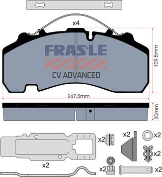 FRAS-LE PD/141-K021-CV - Bremsbelagsatz, Scheibenbremse alexcarstop-ersatzteile.com