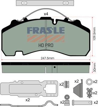 FRAS-LE PD/141-K021-HD - Bremsbelagsatz, Scheibenbremse alexcarstop-ersatzteile.com