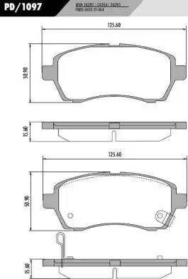 FRAS-LE PD/1097 - Bremsbelagsatz, Scheibenbremse alexcarstop-ersatzteile.com