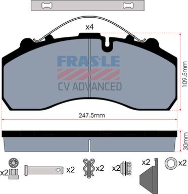 FRAS-LE PD/116-K020-CV - Bremsbelagsatz, Scheibenbremse alexcarstop-ersatzteile.com