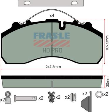 FRAS-LE PD/116-K020-HD - Bremsbelagsatz, Scheibenbremse alexcarstop-ersatzteile.com