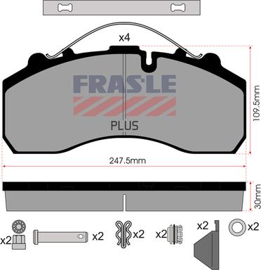 FRAS-LE PD/116-K020-PLUS - Bremsbelagsatz, Scheibenbremse alexcarstop-ersatzteile.com