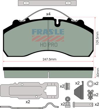 FRAS-LE PD/116-K021-HD - Bremsbelagsatz, Scheibenbremse alexcarstop-ersatzteile.com