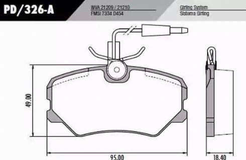 FRAS-LE PD326A - Bremsbelagsatz, Scheibenbremse alexcarstop-ersatzteile.com