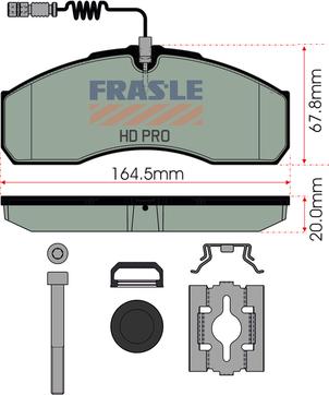 FRAS-LE PD/208-A-K026-HD - Bremsbelagsatz, Scheibenbremse alexcarstop-ersatzteile.com