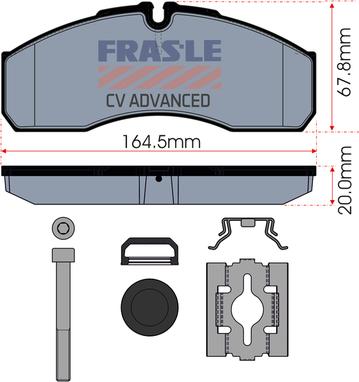 FRAS-LE PD/208-K026-CV - Bremsbelagsatz, Scheibenbremse alexcarstop-ersatzteile.com