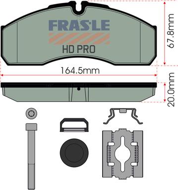 FRAS-LE PD/208-K026-HD - Bremsbelagsatz, Scheibenbremse alexcarstop-ersatzteile.com