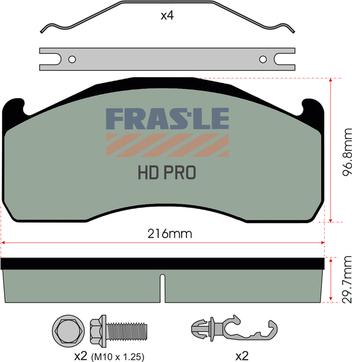 FRAS-LE PD/202-K029-HD - Bremsbelagsatz, Scheibenbremse alexcarstop-ersatzteile.com