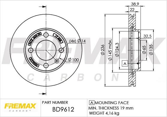 FREMAX BD-9612 - Bremsscheibe alexcarstop-ersatzteile.com