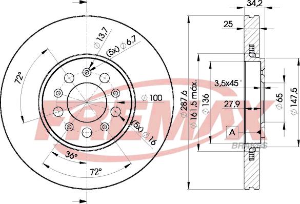 FREMAX BD-5604 - Bremsscheibe alexcarstop-ersatzteile.com