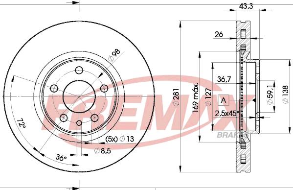 FREMAX BD-6811 - Bremsscheibe alexcarstop-ersatzteile.com