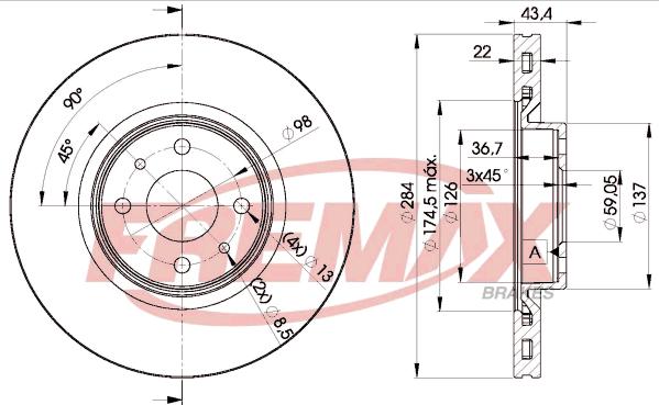 FREMAX BD-0356 - Bremsscheibe alexcarstop-ersatzteile.com