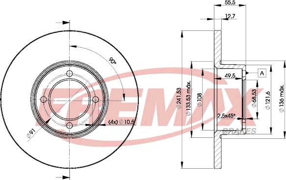 FREMAX BD-0751 - Bremsscheibe alexcarstop-ersatzteile.com